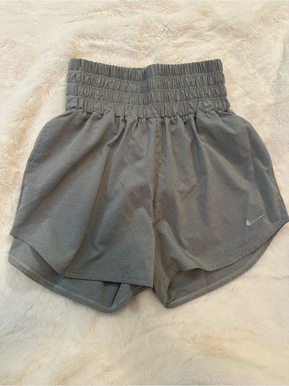 Nike Women’s Gray High-Waist Running Shorts